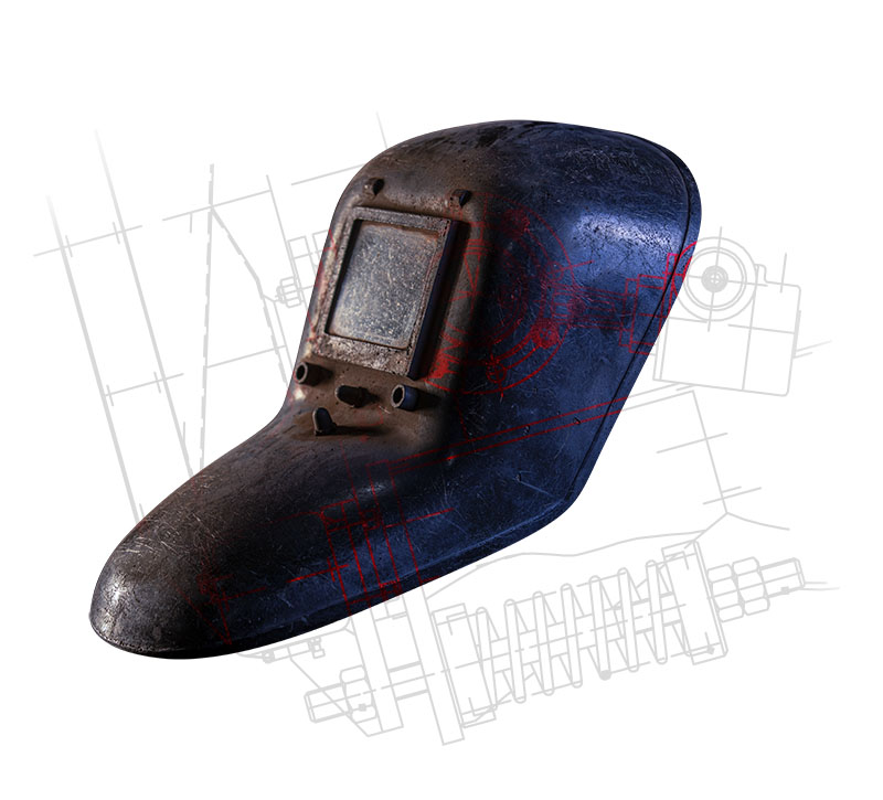 Schweißmaske für Stahlbau bei Hahner Technik