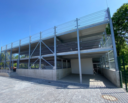 Das Parkhaus Rosenau in Stahlverbundbauweise