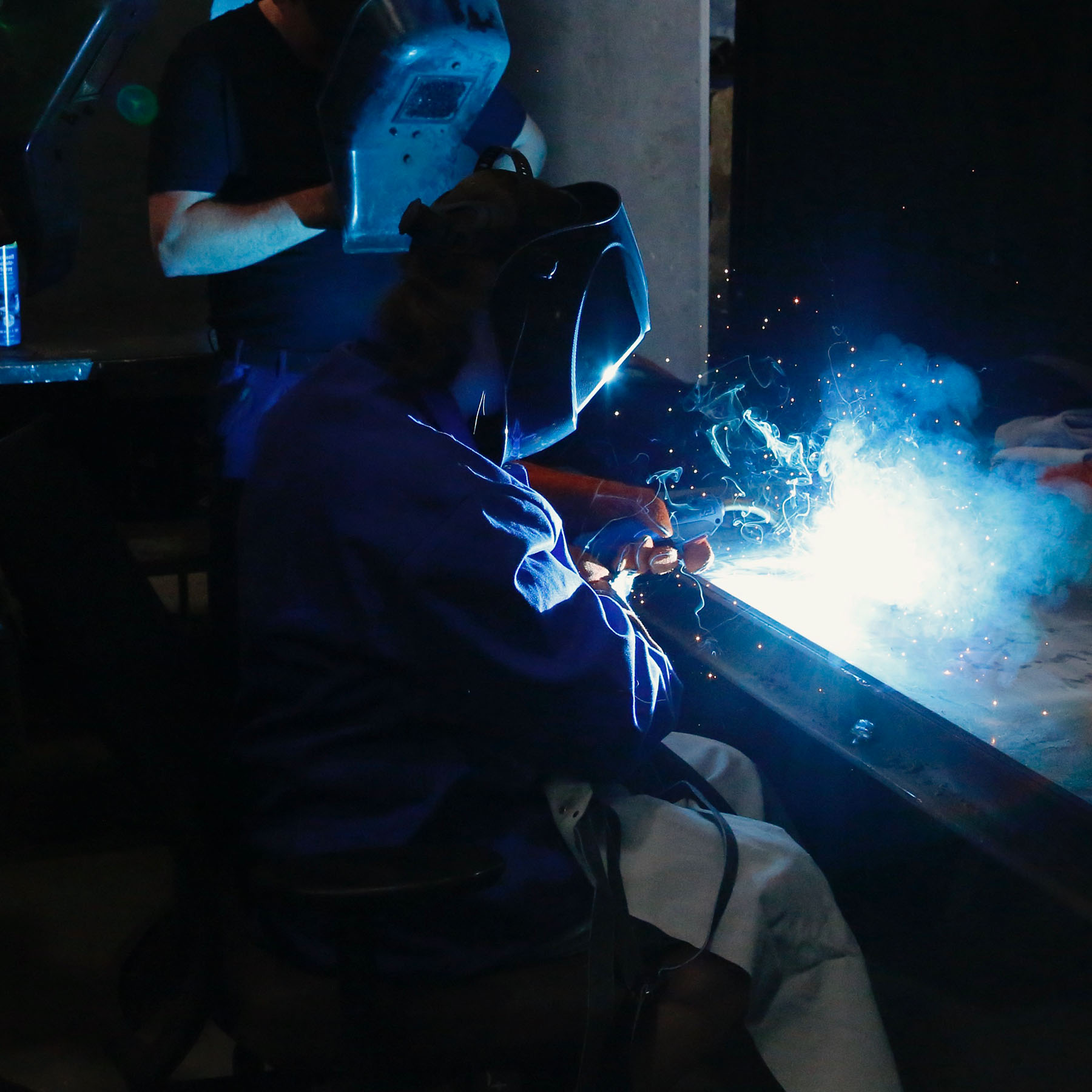 Schweiß-Workshop auf dem Tag der offenen Tür bei Hahner Technik