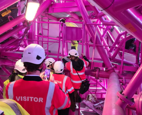 bLINK in Göteburg: Blick vom Inneren der Skulptur