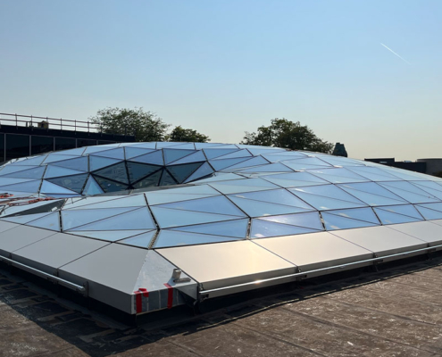 Blick auf das Glasdach: Glasdach Common Sky in Buffalo, USA