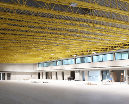 Halle des Heeresflugplatz Niederstetten: Stützenfreie Räume dank innovativer Fachwerkbinder