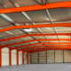 Innenansicht einer der Stahlhallen von AREA 766 in Eichenzell